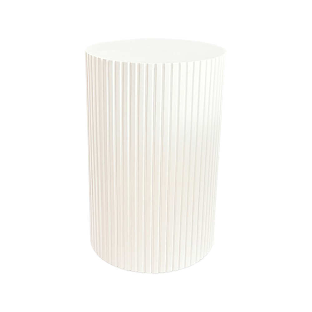 Colonne Cylindrique Blanche Striée