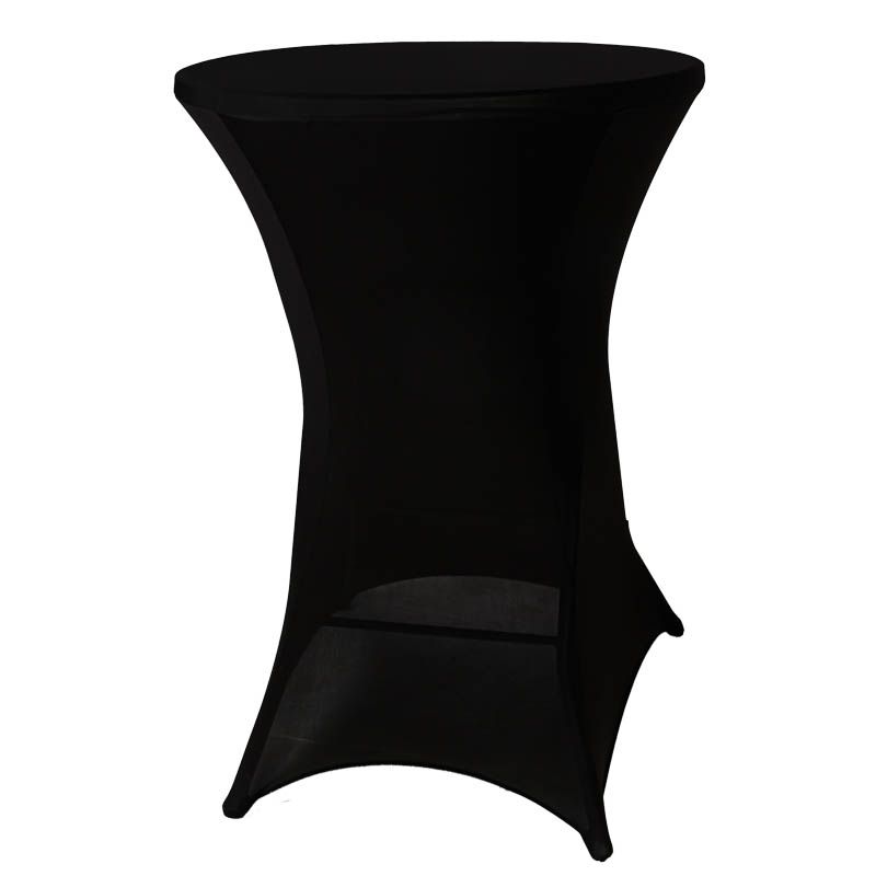 Housse de Table Mange Debout Lycra Noire