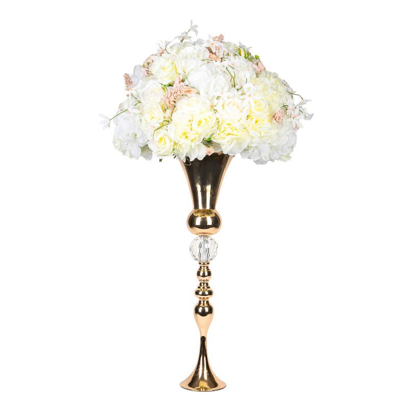 Centerpiece Golden Trumpet with crystal ball 