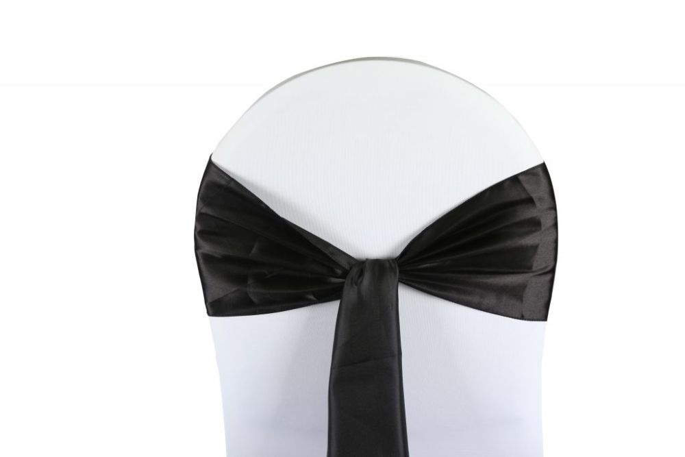 Nœud de Chaise Satin Noir