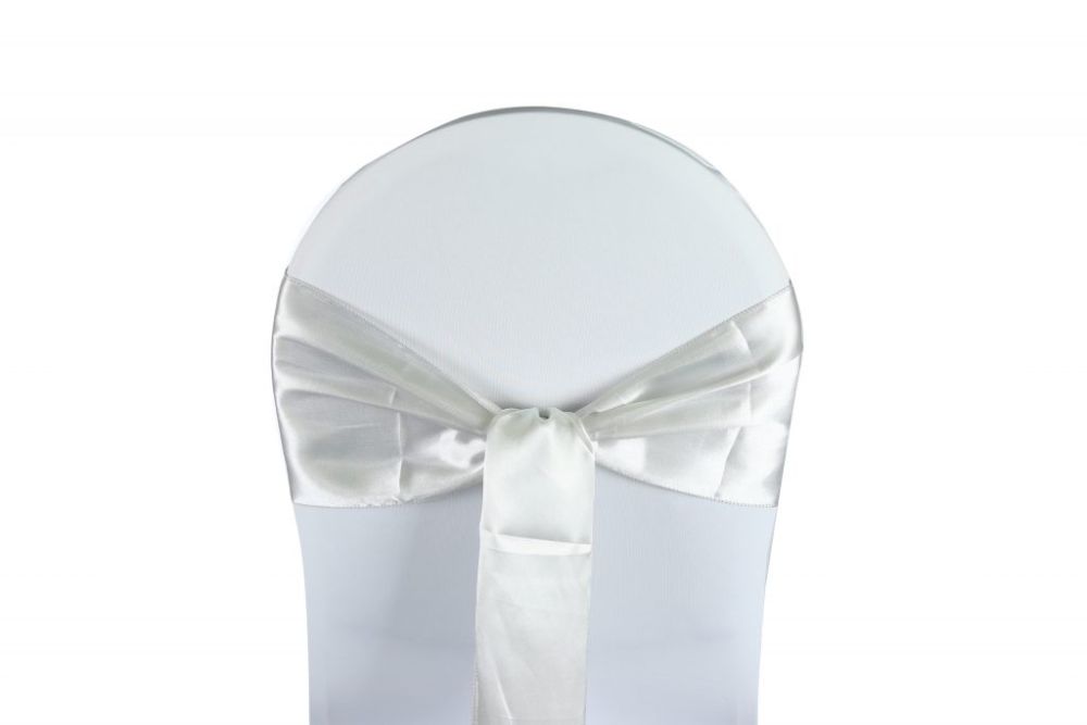 Nœud de Chaise Satin Blanc