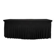 Jupon de table rectangulaire Noir 180x70cm
