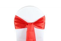 Chair Bow Satin Red